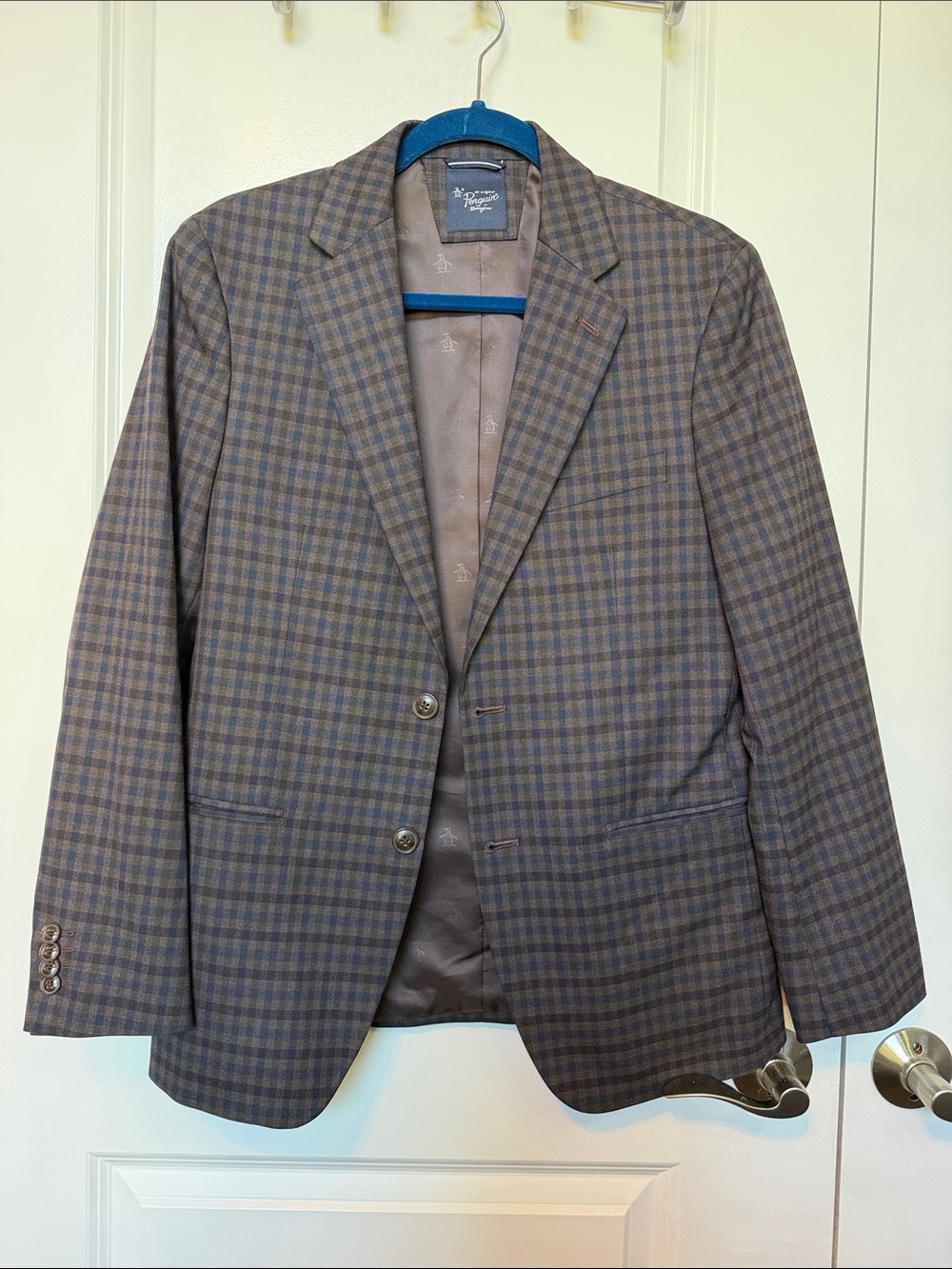Penguin Brown & Navy Glen Plaid Sport Coat